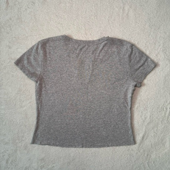 Basic Preppy Gray Cropped Baby Tee by Tommy Hilfiger - Picture 2 of 6